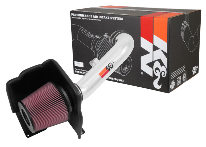 Chevrolet Silverado 3500HD Performance Air Intake - K&N Engineering - Cold Air Intake, Mandrel-bent aluminum tube - `17-`19